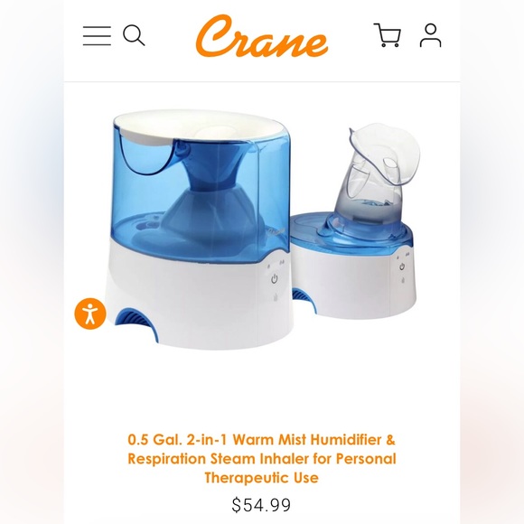 Flu/cold/dryness got you down? Crane “2 in 1 Warm Mist Humidifier and Inhaler” - Picture 12 of 16